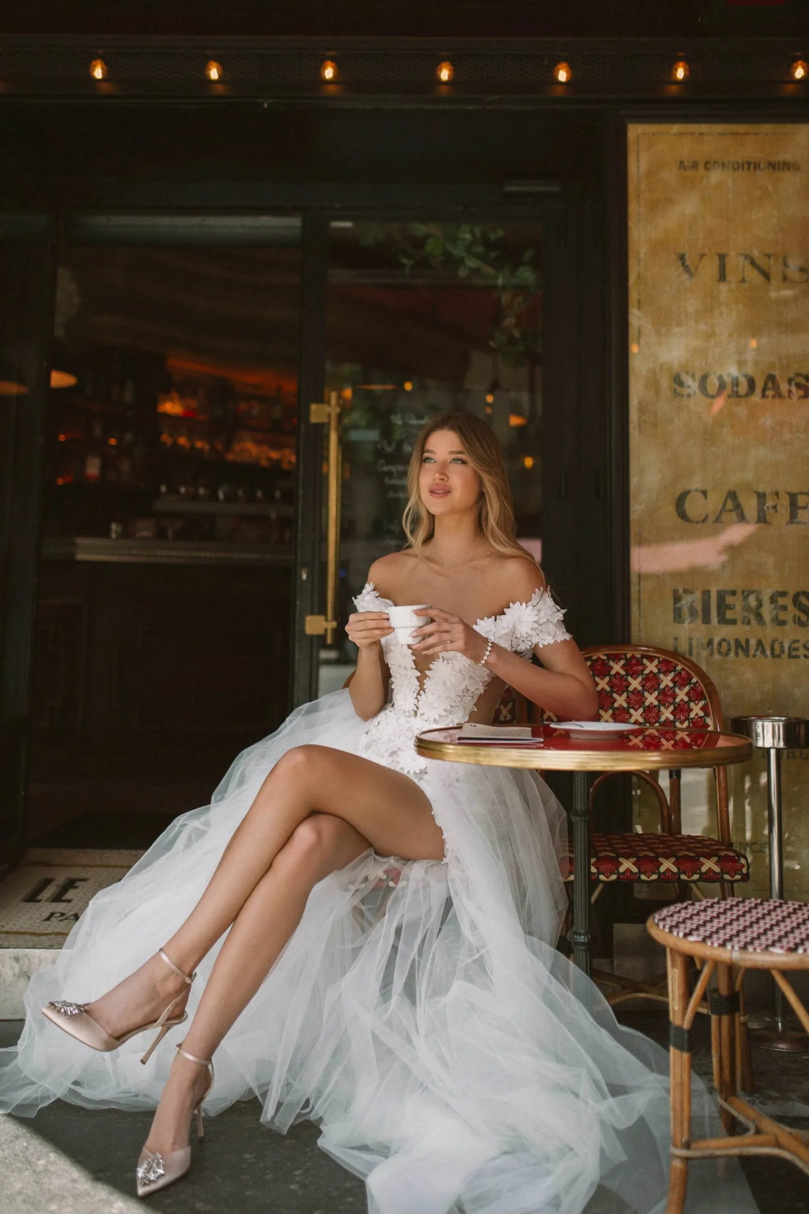 Introducing the Keia Dress, an expertly crafted choice for your next special occasion. Featuring a heart-shaped neckline and delicate floral lace appliques, this white prom dress exudes femininity and elegance. Made with high-quality fabric, it offers both style and comfort for a truly unforgettable look.