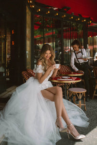 Introducing the Keia Dress, an expertly crafted choice for your next special occasion. Featuring a heart-shaped neckline and delicate floral lace appliques, this white prom dress exudes femininity and elegance. Made with high-quality fabric, it offers both style and comfort for a truly unforgettable look.
